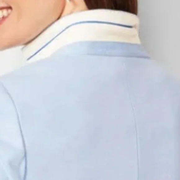 Talbots Petite Aberdeen Knit Piqué Blazer – Size 8P – Light Blue - Picture 9 of 11